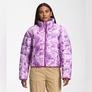 The North Face Violet and White Puffer Jacket
